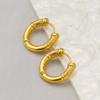 Новые модные золотые серьги-кольца темперамент ретро благоприятные серьги в виде облаков золотые титановые стальные пряжки для ушей для женщин