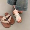 Lazy Version~ Versatile Holiday Style Simple One-word Slippers Women's Summer Retro Flat Bottom Outer Wear with Skirt Cool Slippers