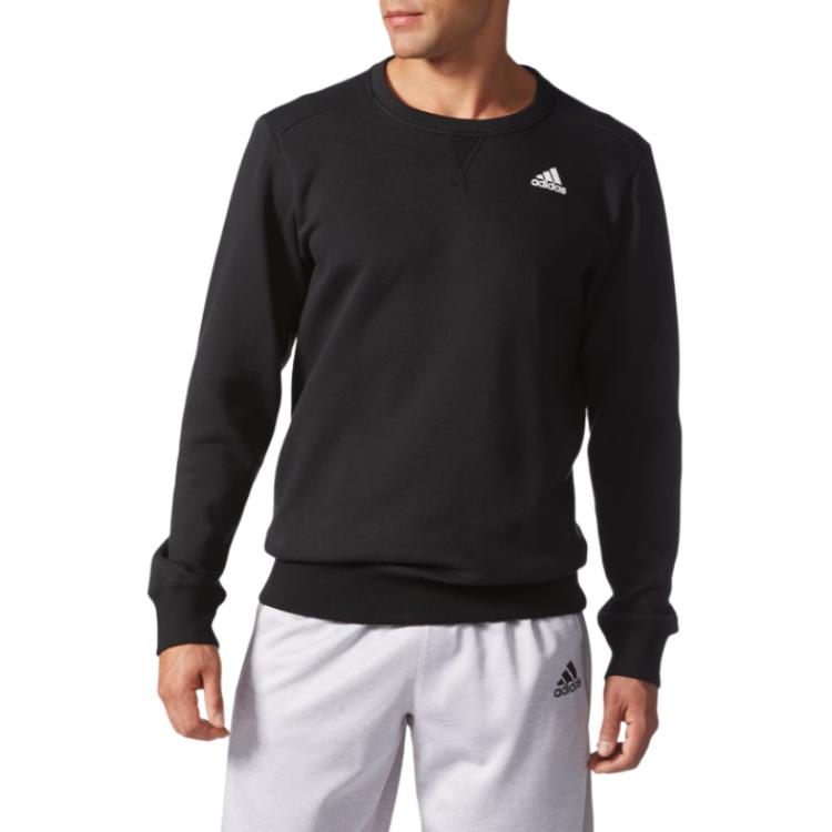 adidas Базовая толстовка с круглым вырезом Мужская Черная AY5504