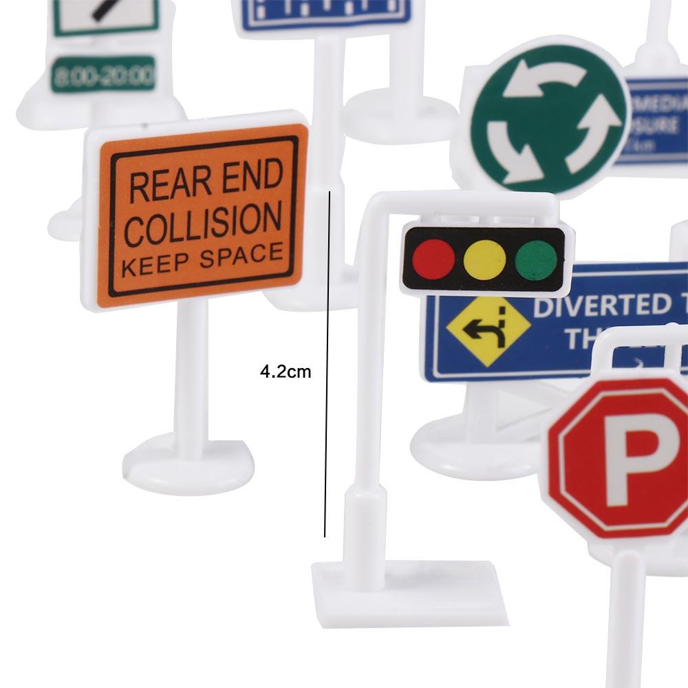 Parking Lot Traffic Sign Models Roadmap Street Sign Cones Creative Traffic Barrier Signs Kids Toy