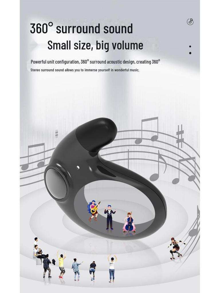 Беспроводная Bluetooth-гарнитура MD538 5.3: Двойное ухо, шумоподавление, комфорт для сна и звонков