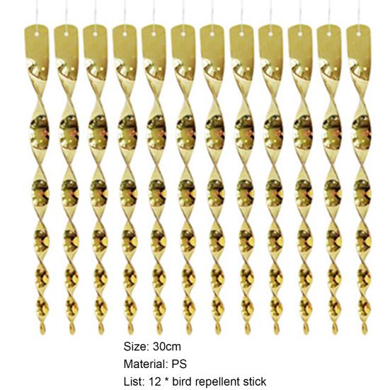 Стержень для отпугивания птиц, вращение на 360 градусов, защита сада, яркий цвет, светоотражающая спираль ветра, подвесной стержень отпугиватель птиц для сада