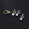 Zircon Ear Buckles Cool and Simple Earrings, High-end Ear Rings Light Luxury and Fashionable Earrings