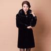 Mink Fur Jacket Mink Whole Mink Fur Medium and Long Women's Hooded Mink Coat