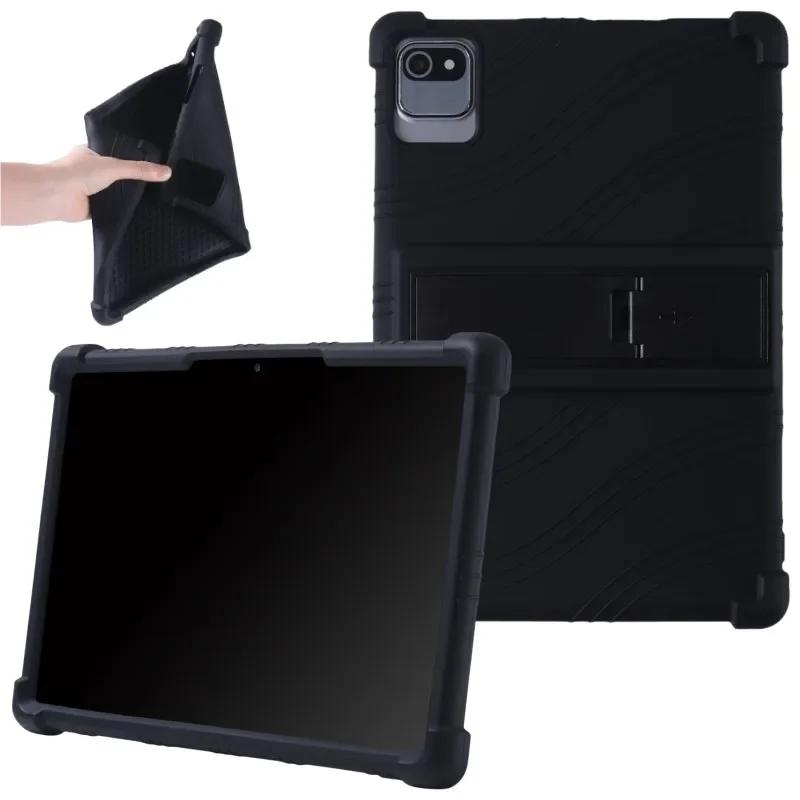 Чехол для Pritom Tab 10 Android 12 Планшетный ПК 10,1" Мягкий силиконовый ударопрочный чехол с подставкой на задней панели Мягкий