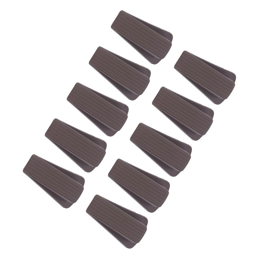 10 шт. коричневый дверной стопор набор удобный практичный прочный не деформирующийся дверной стопор клин комплект для дома