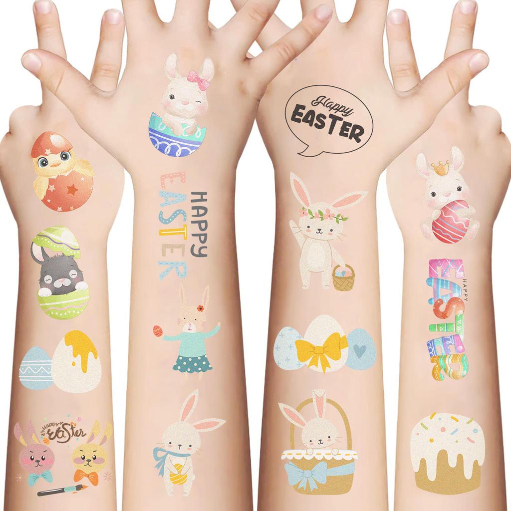 Hot Holiday Easter Tattoo Stickers Waterproof Holiday Party Party Children Disposable Tattoo Stickers