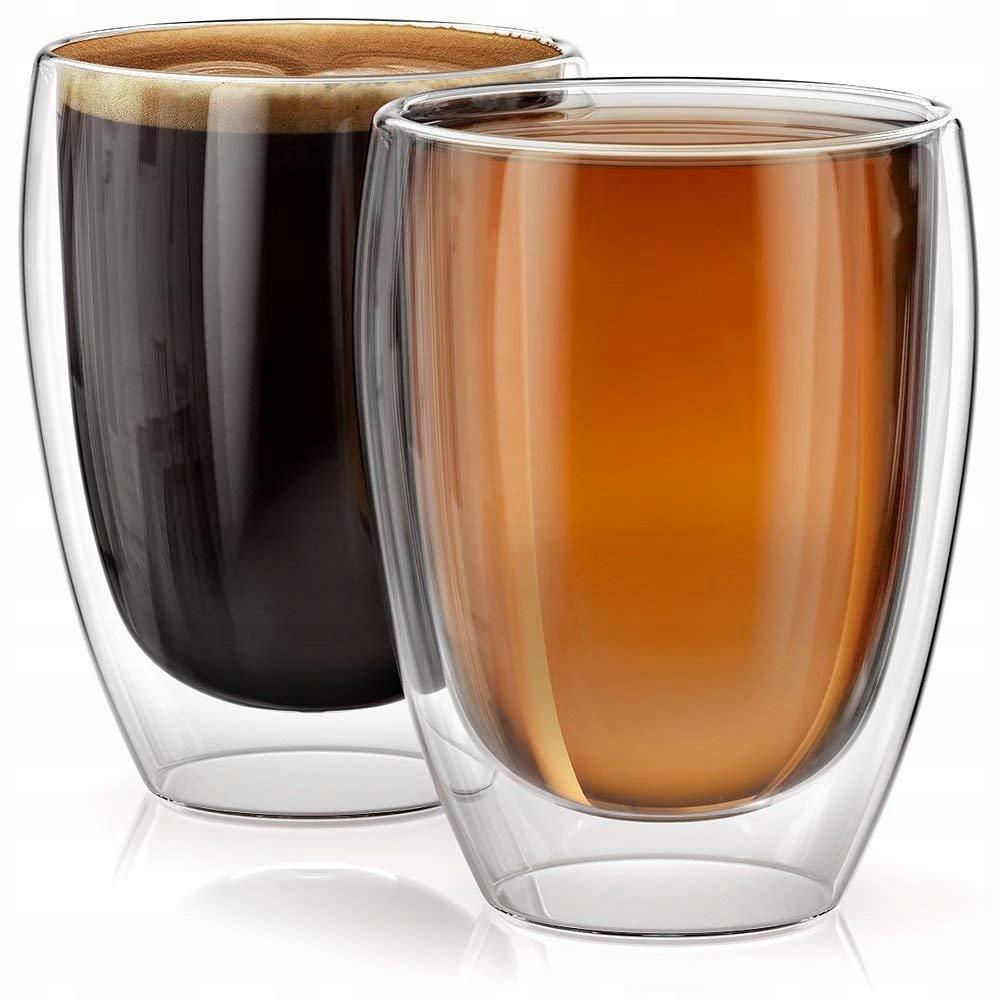 6X Thermal Glasses for Coffee, Latte, Drinks 350ml Certified