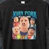 Футболка с мемом John Pork, Смешная футболка с интернет-мемами, Одежда с мемами про brainrot, Вирусный мем-подарок для подростков и взрослых, Футболка с мемами Dih, безумная футболка