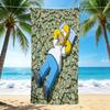 1Pc Money Dream Homer Simpson Beach Towel, Quick Dry, Multi-Use for Beach Pool Gym Yoga Home Travel, Christmas, Halloween, Xmas Gift S798