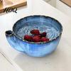 Самовращающаяся миска для очистки воды Vortex, мойка для ягод (клубники, черники) с быстрым сливом, сито для фруктов, синий, дизайн «вихрь», кухонная