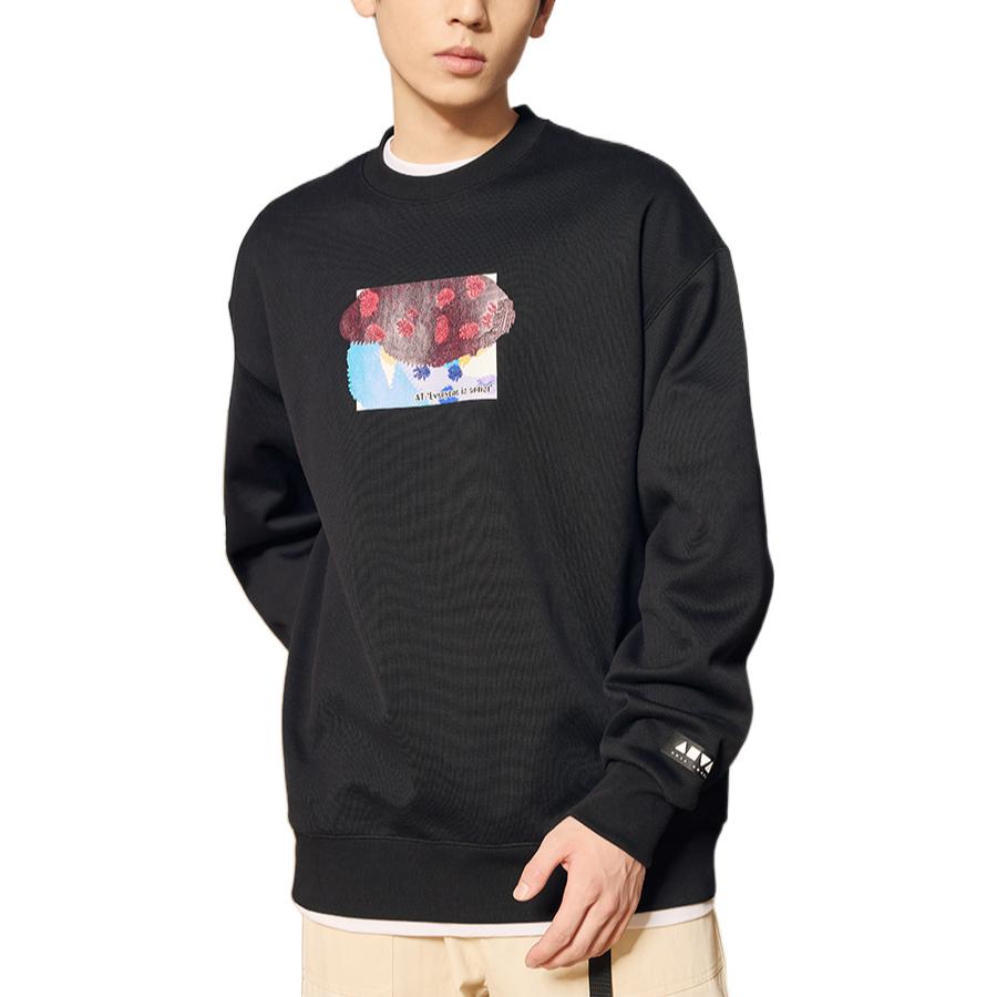 ANTA Sweatshirts Unisex Black Crew Neck Thickened Regular 172248712-2