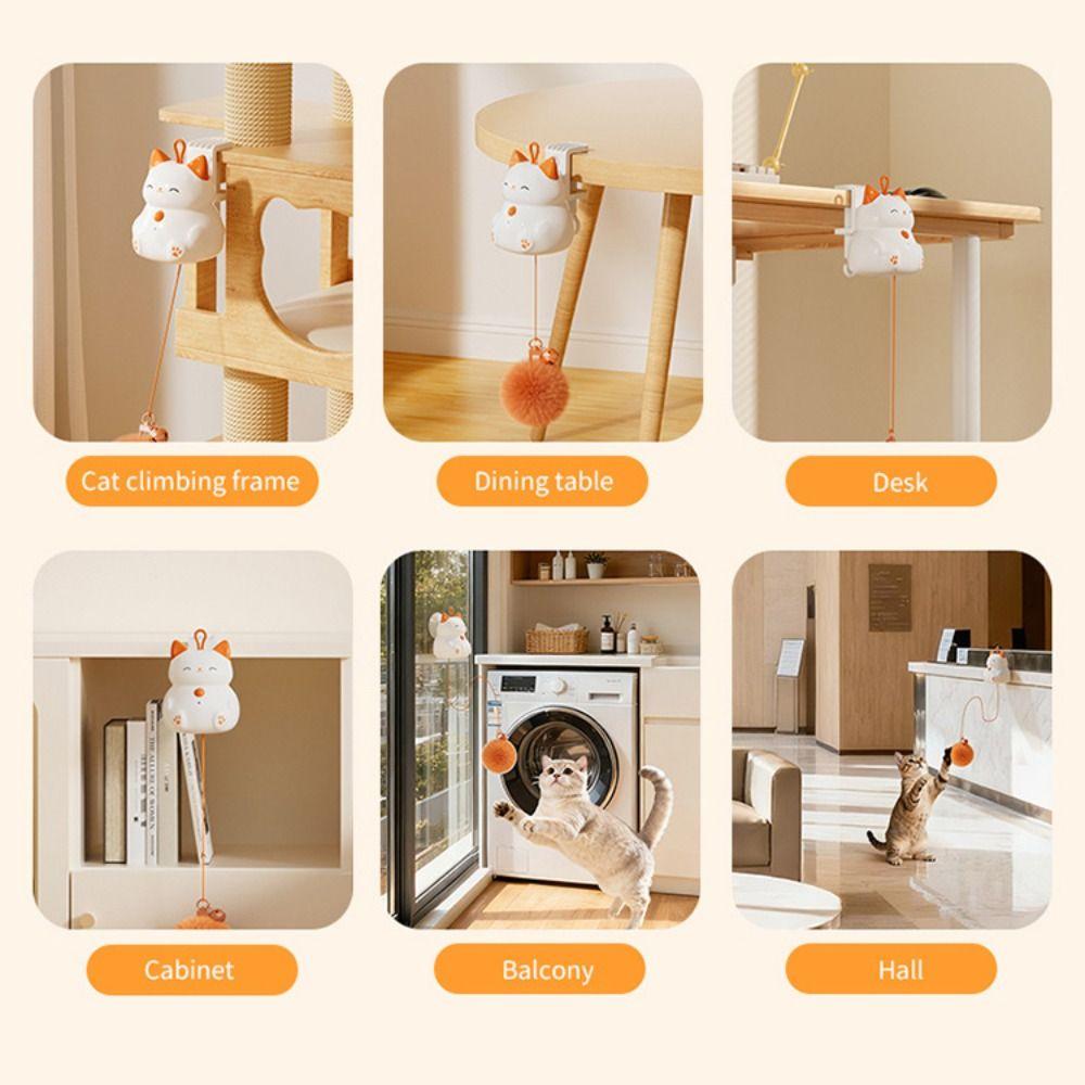 Smart Electric Hang Ball Kitten Toy Bite Resistan Interactive Cat Ball Toys  Indoor Playing