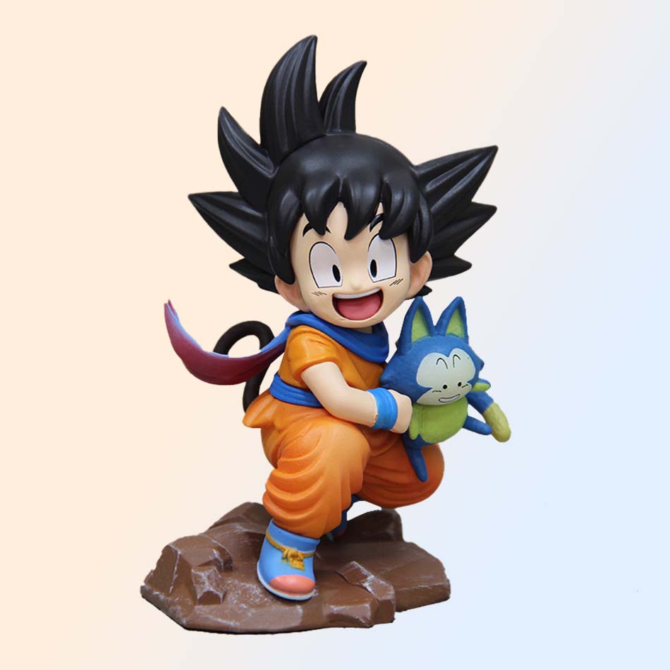 Топ 14 см Кукла Dragon Ball Фигурки Ребенка Гоку Гоку Обнимает Пура Ямча Аниме Модель ПВХ Коллекция Настольное Украшение Статуя Игрушка Подарок