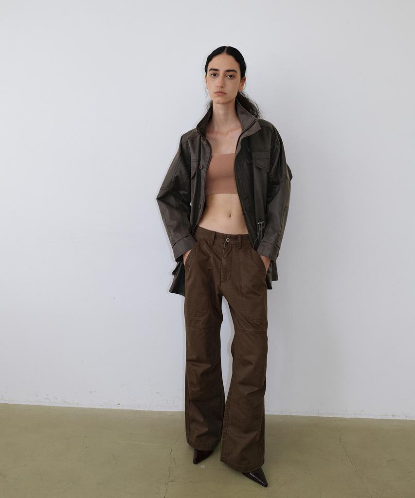 UUNE SCENE Vintage Washed Half Jacket_Cocoa