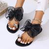 Fashion Women Summer Fashion Bow Slippers Flat Heel Beach Shoes Large Size Lightweight Flip Flops Comfortable Sandals Sandalias De Mujer