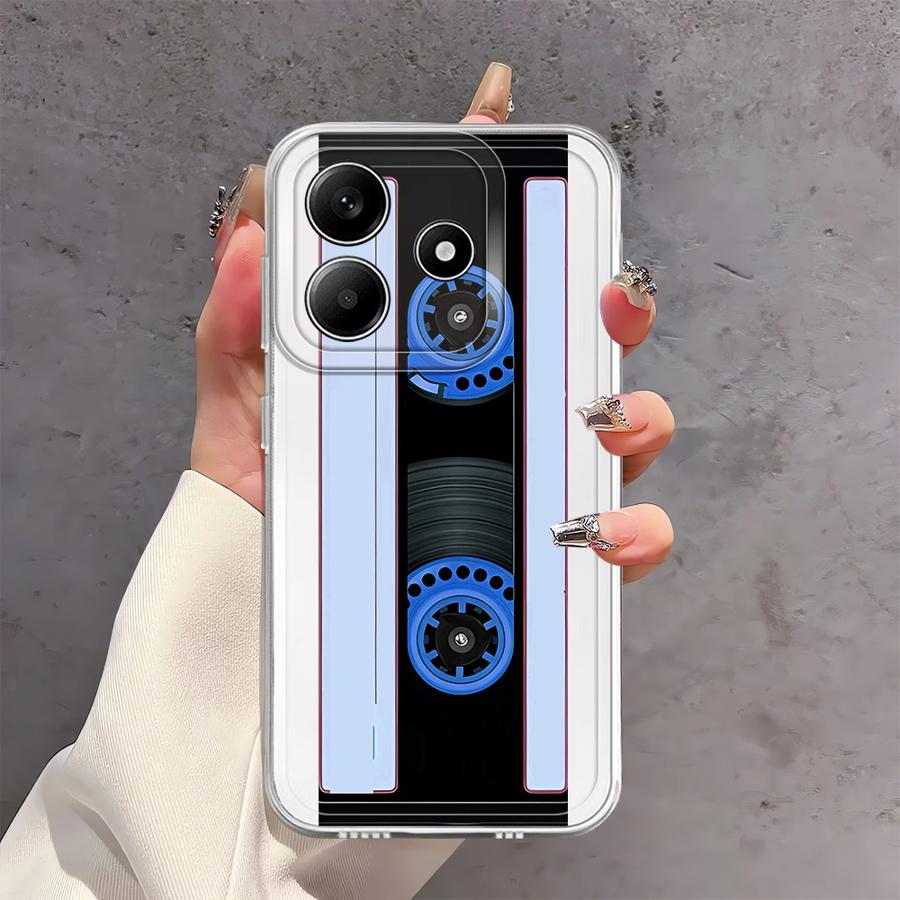 Чехол для Xiaomi Redmi Note 14 Pro Plus Note 13 13C 11 11S 10S A4 12 12S 14C 9 10 Мягкая накладка на телефон Модный ретро Кассетная лента