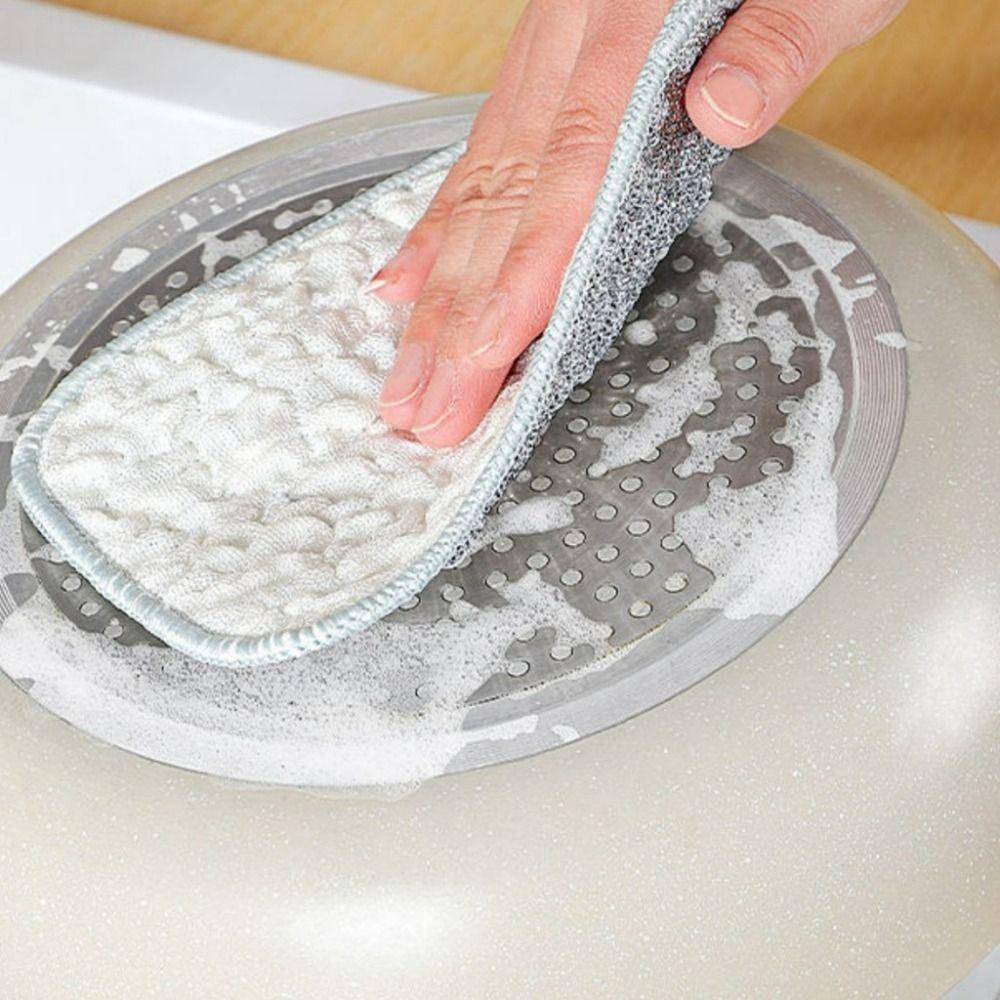 Non-Stick Oil Steel Wire Washing Cloth Scouring Pad for Kitchen Cleaning Tool