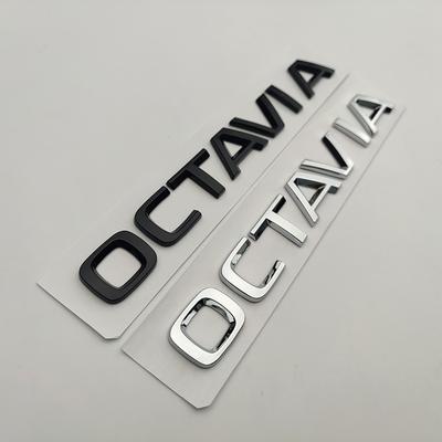 3D ABS хромированный черный логотип эмблема Octavia буквы значок багажника автомобиля для Octavia 1 2 3 4 A5 A7 MK3 Octavia наклейки аксессуары