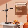 Adjustable Desktop Phone Stand with Rotating Dual Holder & Fill Light for Live Streaming