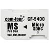 Com-four® Dual Micro SDHC To MS Pro Duo Adapter microSD Memory Card To Memory Stick for Sony PSP Camera Phone