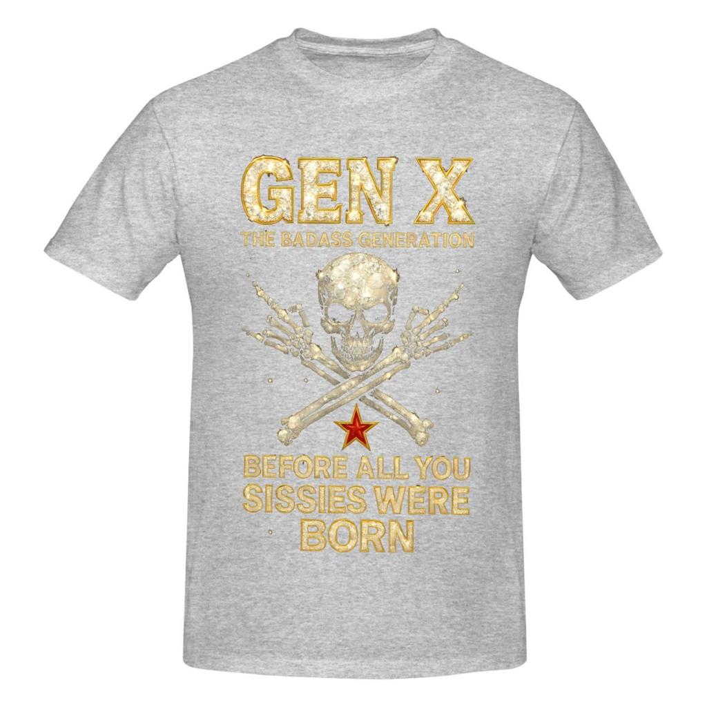 Unisex Gen X The Badass Generation Trending T Shirt Vintage Oneck Cotton Shirt Unisex