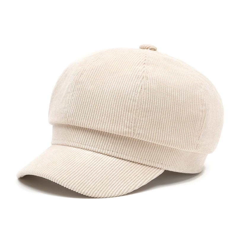 Осень-зима Вельветовая восьмиугольная кепка берет женская теплая кепка художника