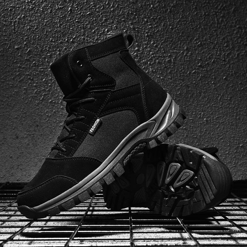 Осень и зима высокие уличные военные ботинки модная повседневная обувь уличная обувь для альпинизма и пешего туризма высокие ботинки Мартина ботинки для боевой подготовки