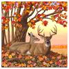 Два оленя под деревом 5D DIY Алмазная картина Олени Полная круглая алмазная вышивка