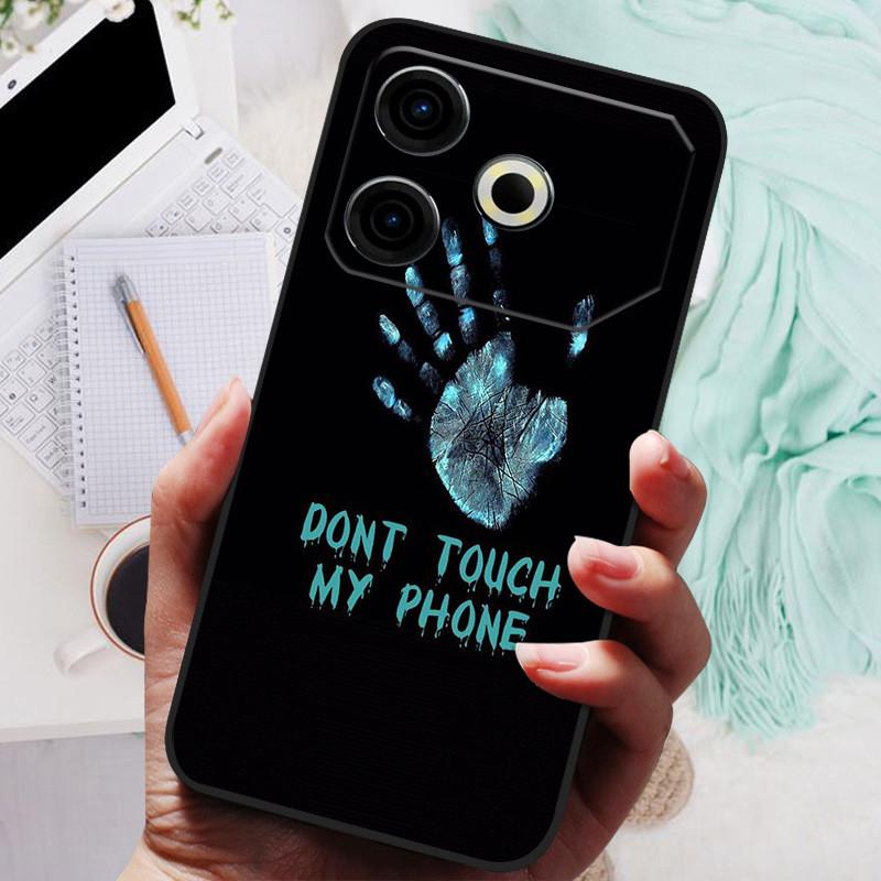 Для чехла Tecno Pova 6 Neo Pova6 Neo Роскошный телефон Силиконовая задняя крышка Для чехлов Tecno Pova 6 Neo Pova 6Neo Защитная оболочка Capas