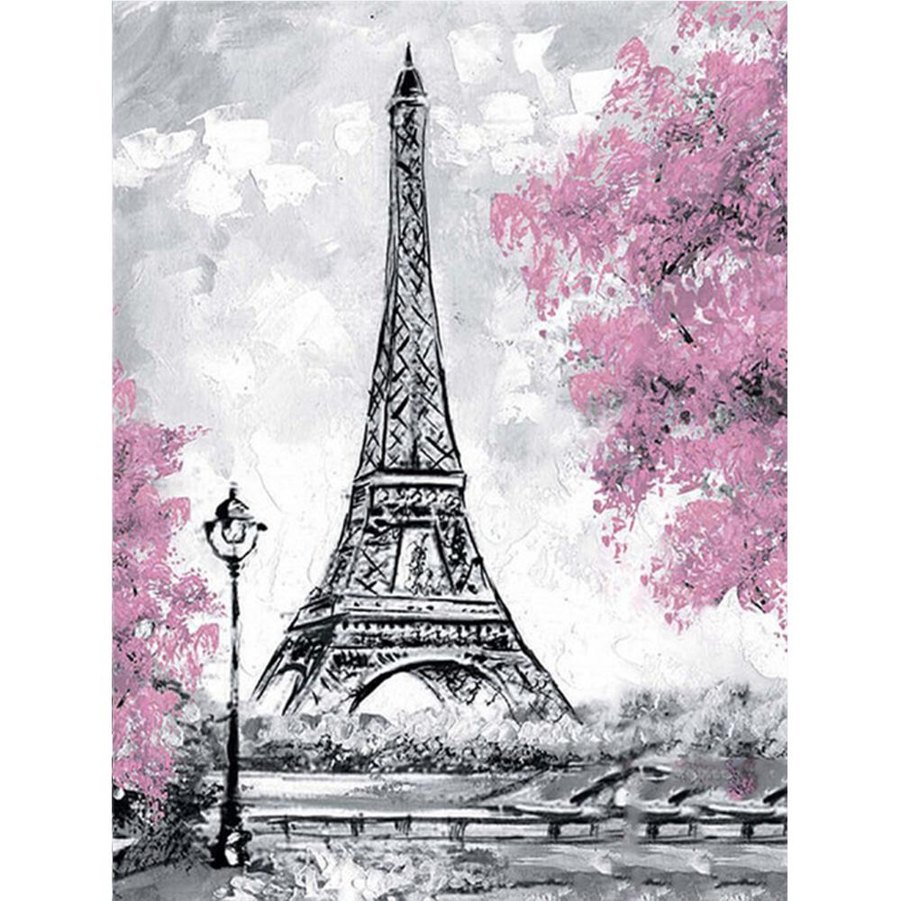 5D Алмазная вышивка с полной дрелью, вышивка крестиком, уличная алмазная живопись, пейзажная мозаика, Эйфелева башня, ремесленный домашний декор