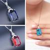 New Arrival 925 Sterling Silver Chain Necklace Women Jewelry Elegant Crystal Pendant Necklace For Girls Birthday Present Shiny