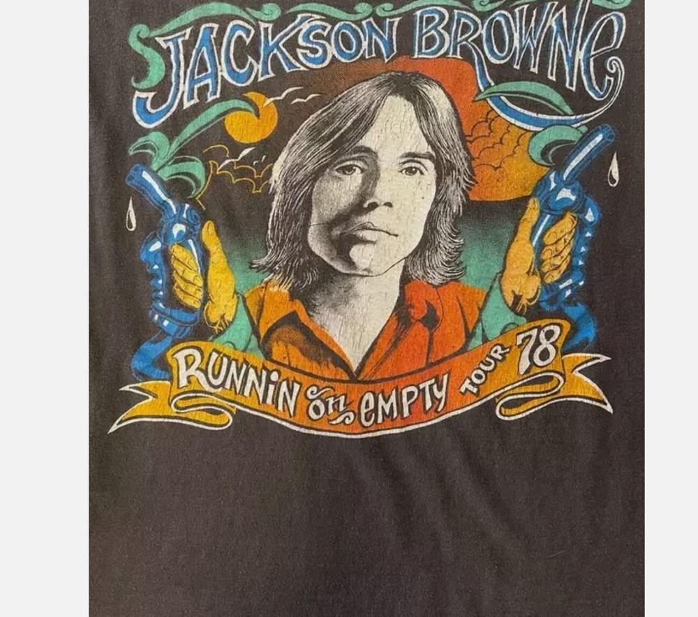 Винтажная футболка Jackson Browne Runnin On Empty Tour ‘78 Хлопок Размер S-45XL Унисекс Футболка