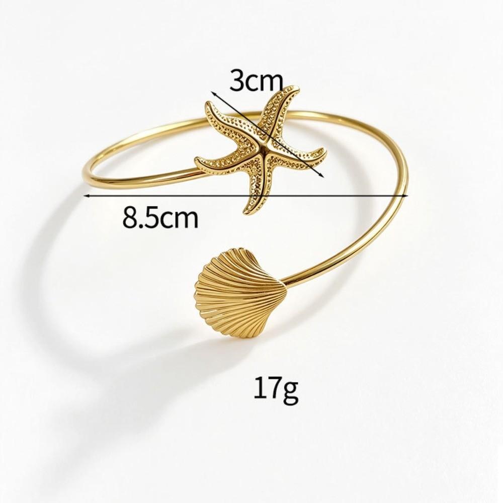Ocean Style Upper Arm Cuff Bracelet Gold Color Cuff Arm Ring Vintage Spiral Arm Bracelet Women