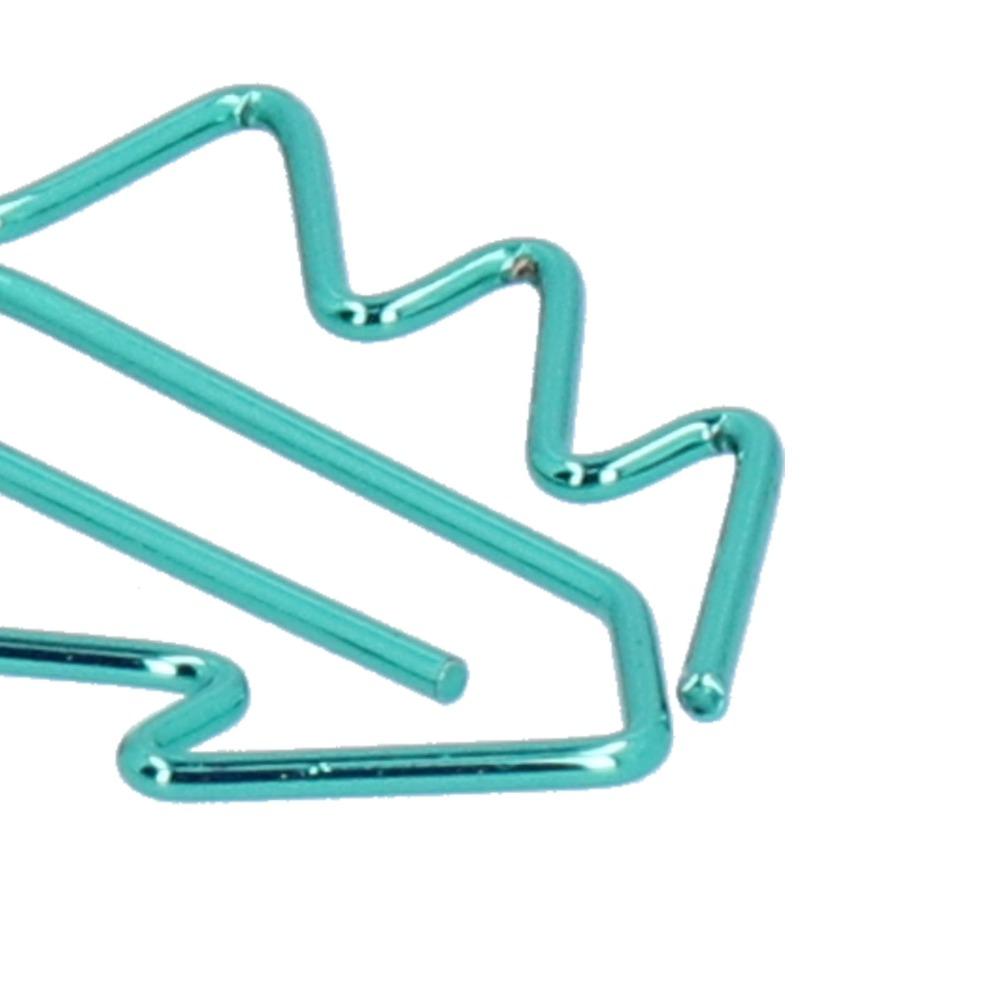 20PCS Tree Shape Mini Paperclip Dark Green Electroplating Metal Tree Shape Paperclip Fancy Style with Storage Box File Paperclip
