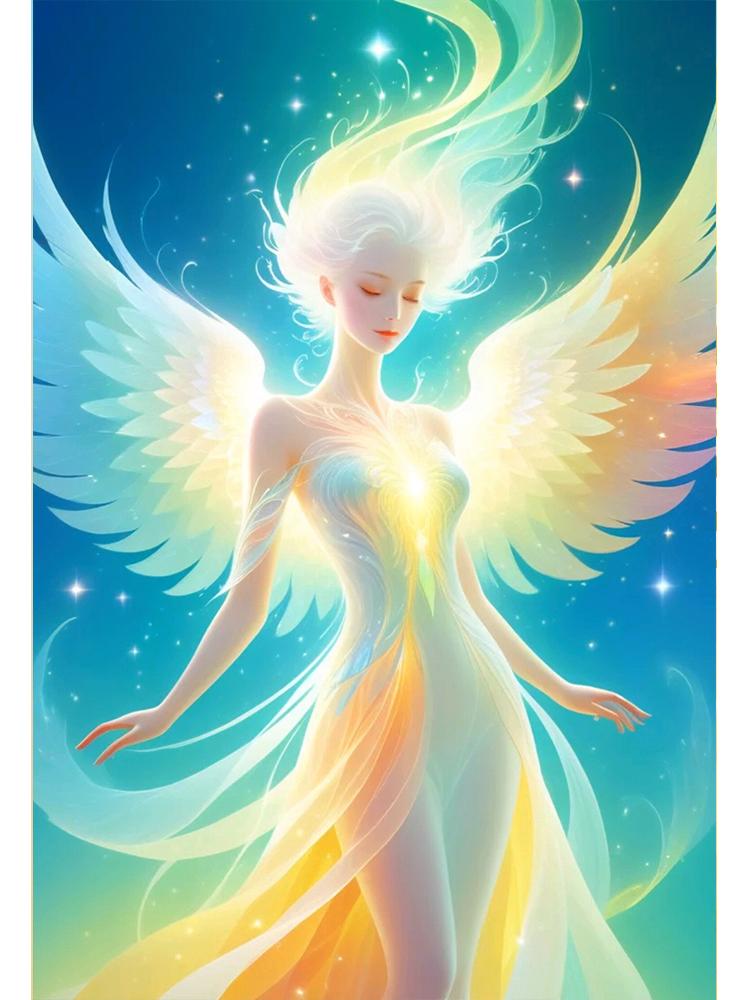 5D DIY Алмазная картина Ангел Крылья девушки Полный круг Квадратная Алмазная мозаика Вышивка Картина Новый продукт Цветное украшение для дома