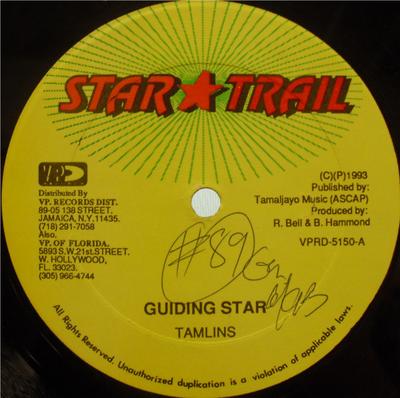 12-дюймовая пластинка TAMLINS / CHAPLIN DUCE - Guiding Star / Dappa VPRD5150 Star Trail 1993 США Регги, Ска и Даб Б/у