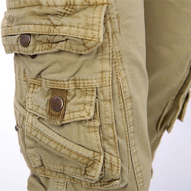 Cotton Pantalon Femmes 2025 Men Women Workout Military Multi-Pocket Baggy Cargo Pants Loose Straight Trousers Hip Hop Pants