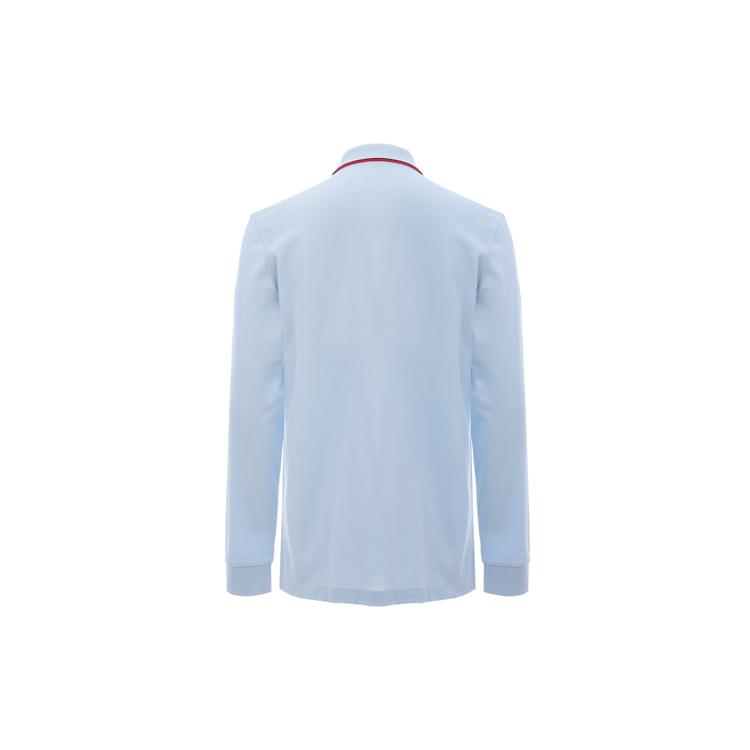 Burberry Polo Shirts Men's Blue Polo Collar Moderate Straight Fit 80192001