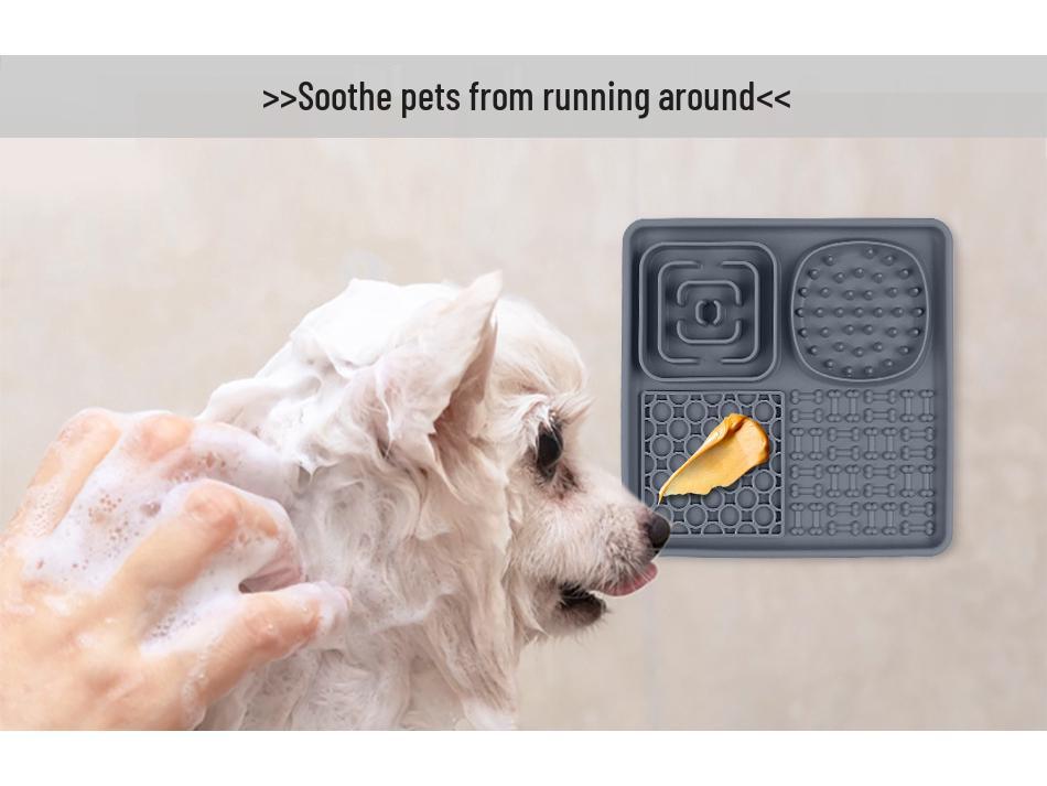 Силиконовый коврик для вылизывания для питомцев, миска для медленного кормления для собак с присоской