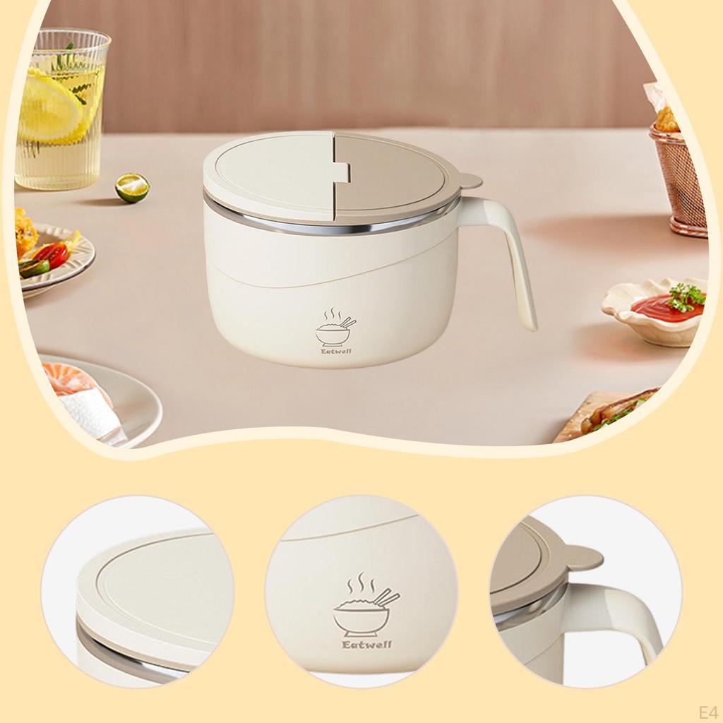 with Lid, Round Soup Bowl, Kitchen Utensil, Household Accessory, Large Capacity Cereal Container,