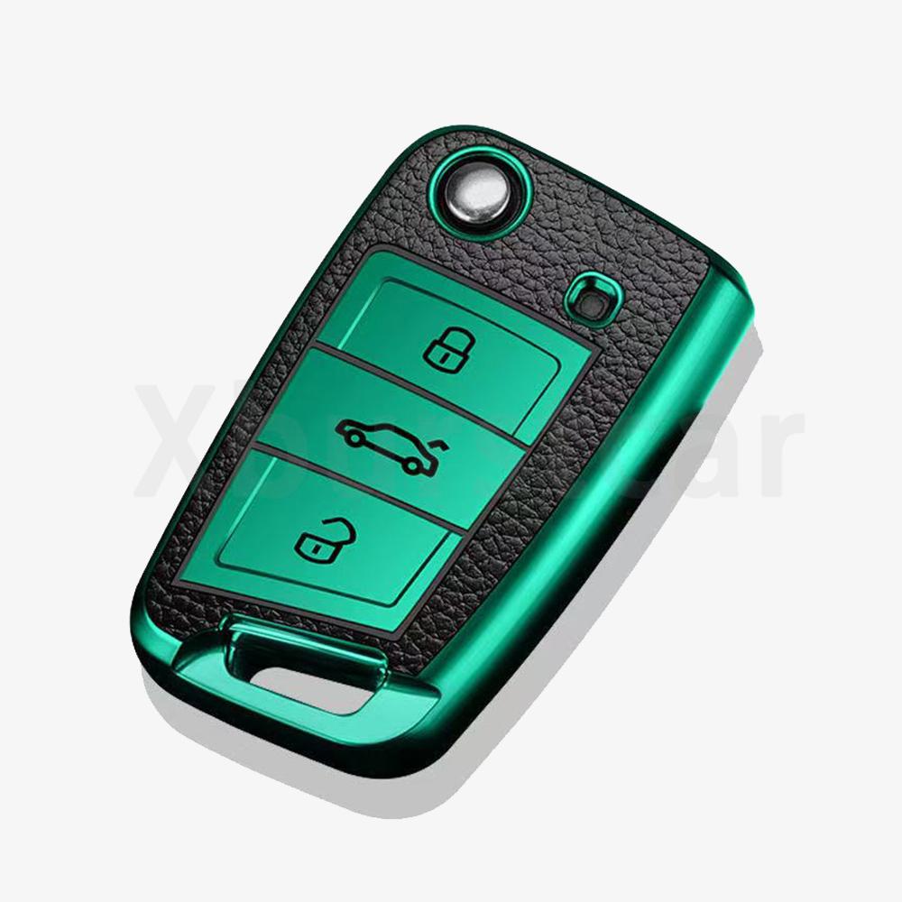 Чехол для ключей для Vw Touran Tiguan Golf 7 Gti Polo T-Cross T-Roc Skoda Rapid Kodiaq Octavia Fabia Seat Ibiza Leon Ateca Arona
