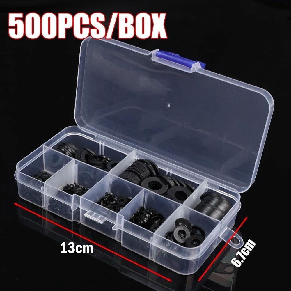 500Pcs/Box Insulation Gaskets Nylon Gasket M2-M10 Flat Washers Wear-resisting Insulation Spacers