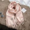 Winter Women Scarf Female Luxury Brand Scarves Lady Tassel Bandana Women Solid Shawl