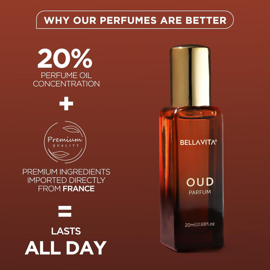 Bella Vita Luxury Oud Parfum Unisex Woody Oriental Perfume Long Lasting Fragrance 20Ml Bottle Gift Set