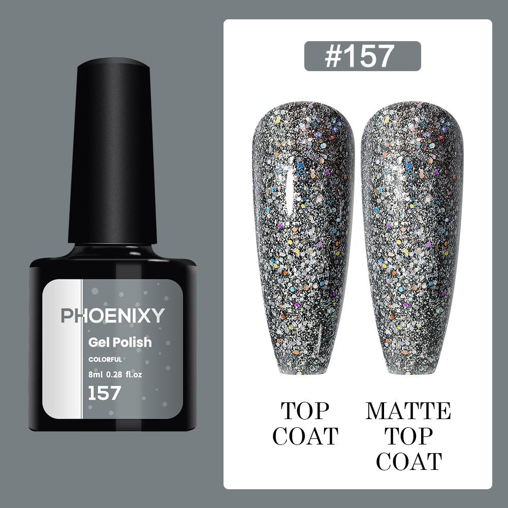 PHOENIXY 8 мл 20 цветов блестящий гель-лак для ногтей красочный гель лазерный блестящий эффект дизайн ногтей DIY лак