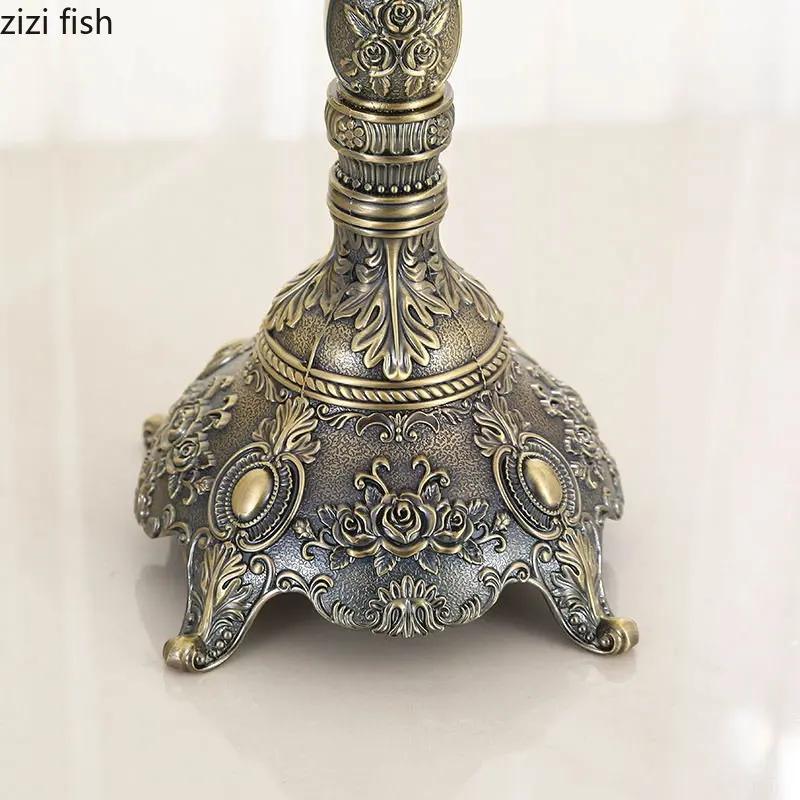 Подсвечник из бронзового металла Подставка для свечей Ресторан Свадебные украшения Ужин при свечах Реквизит Подсвечник Аксессуары
