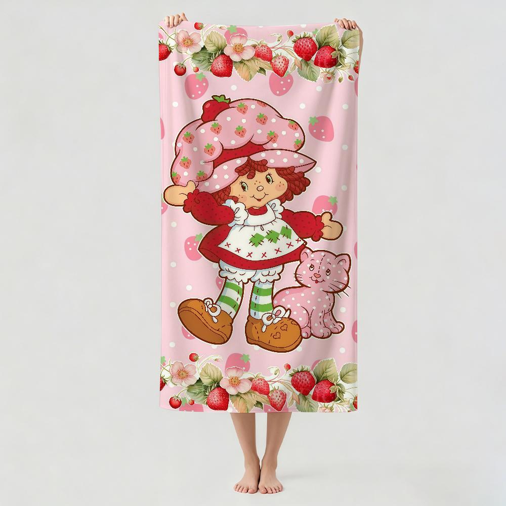 Cartoon cute S-Strawberry S-Shortcake Towel Drying Bath Towel Applicable To Light Swimming Camping Yoga Beach Out