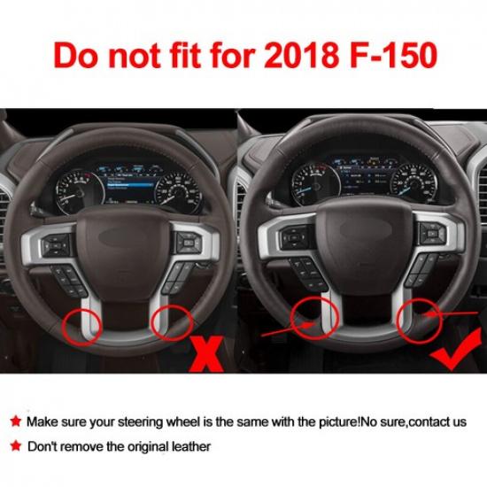 DIY Car Steering Wheel Cover For Ford F-150 2015 2016 2017 King Ranch Lariat