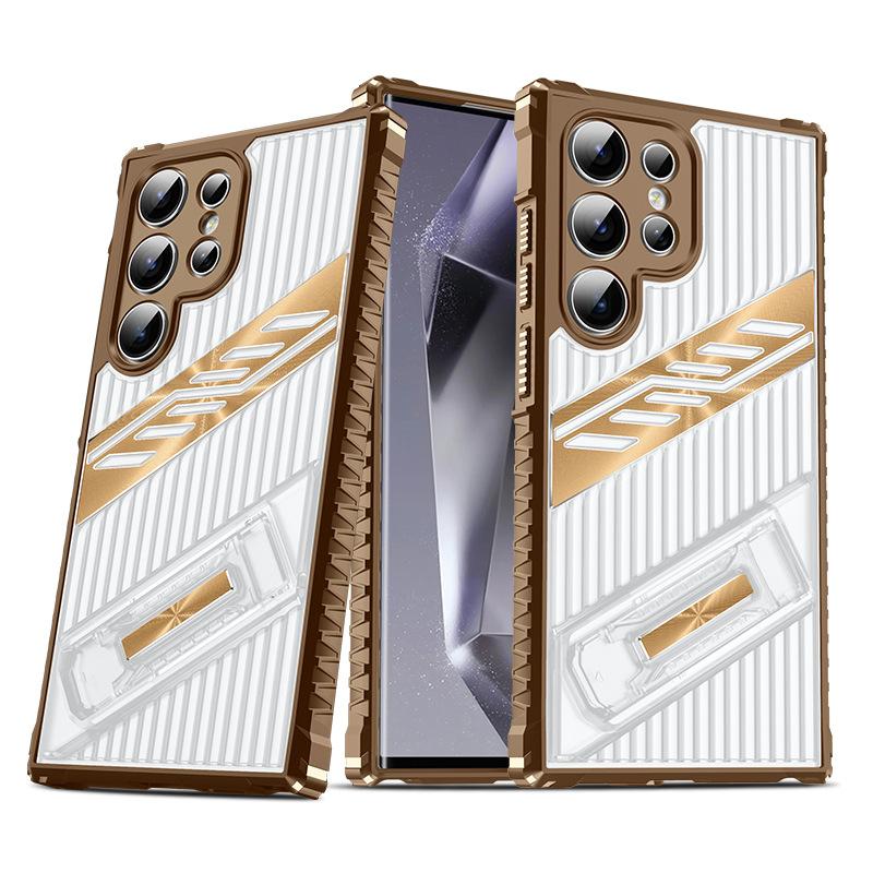 Чехол для мобильного телефона Samsung S25 Ultra Stealth Bracket, подходит для S24PLUS, противоударный чехол с защитой четырех углов, S23 Battle Shadow